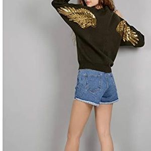 Cozy gold detail sweater